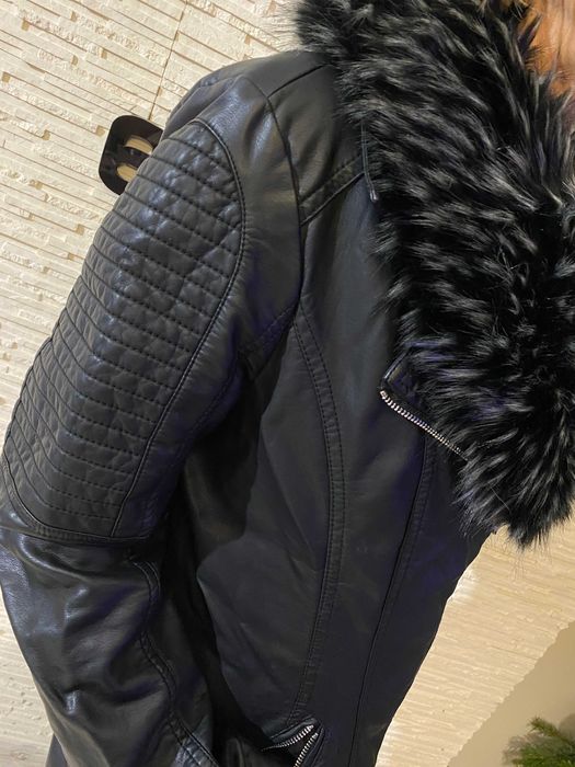 Lady G Ramoneska eko skóra z dużym obszyciem miękka  L