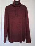 Pull & Bear męski bordowy sweter ze stójką r. XL