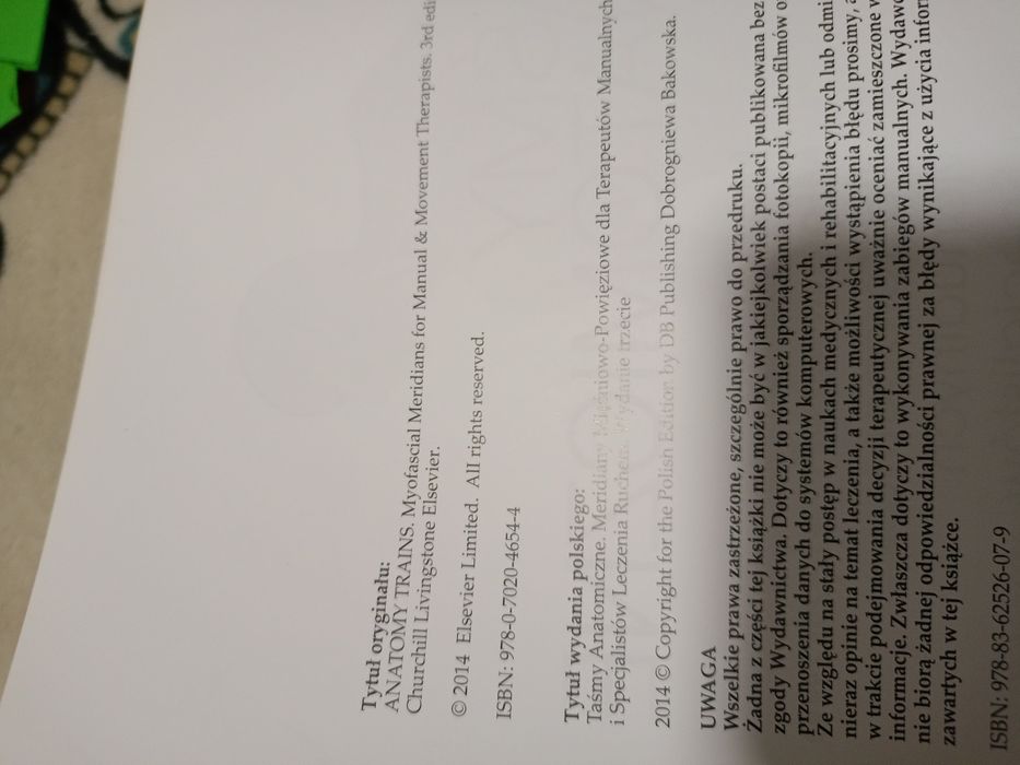 Książka Taśmy anatomiczne Thomas W. Myers