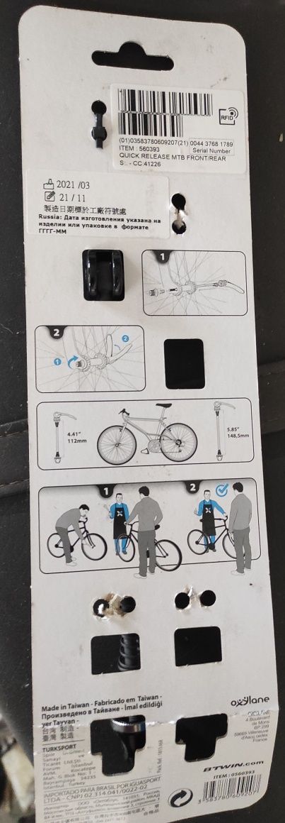 Aperto rápido para roda de bicicleta BTT traseira