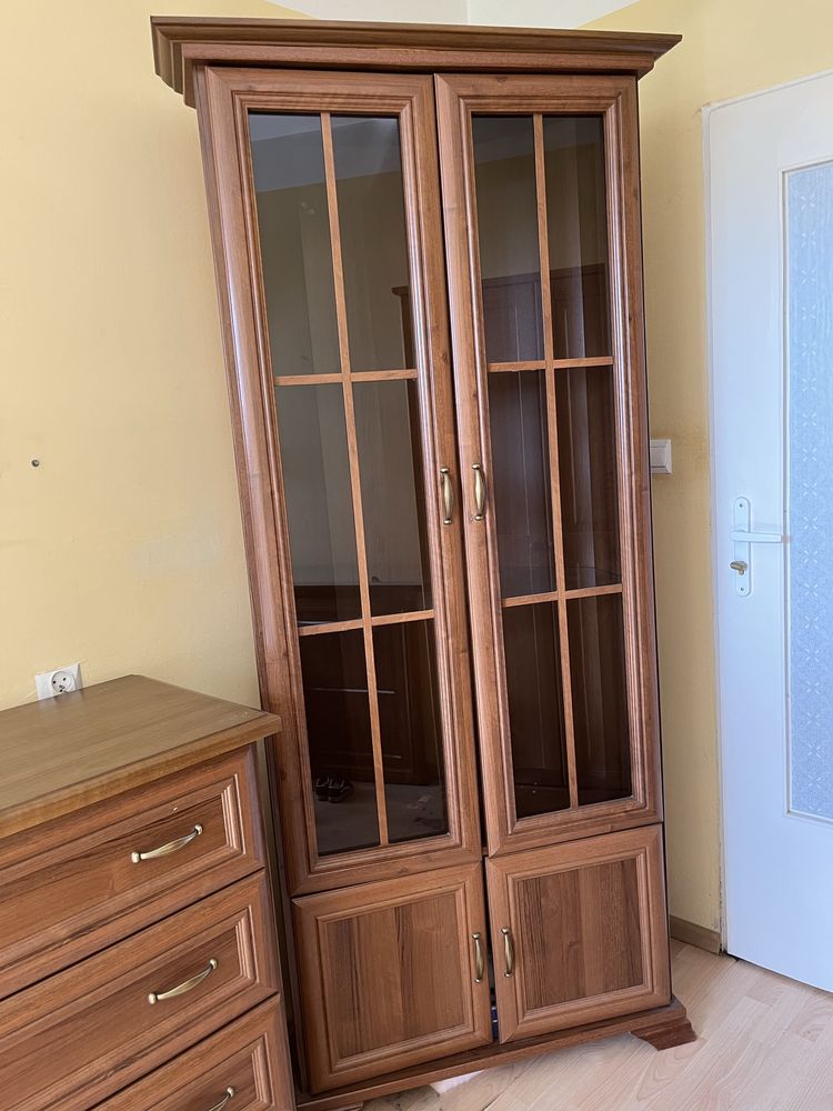 Meble komplet komoda komin witryna