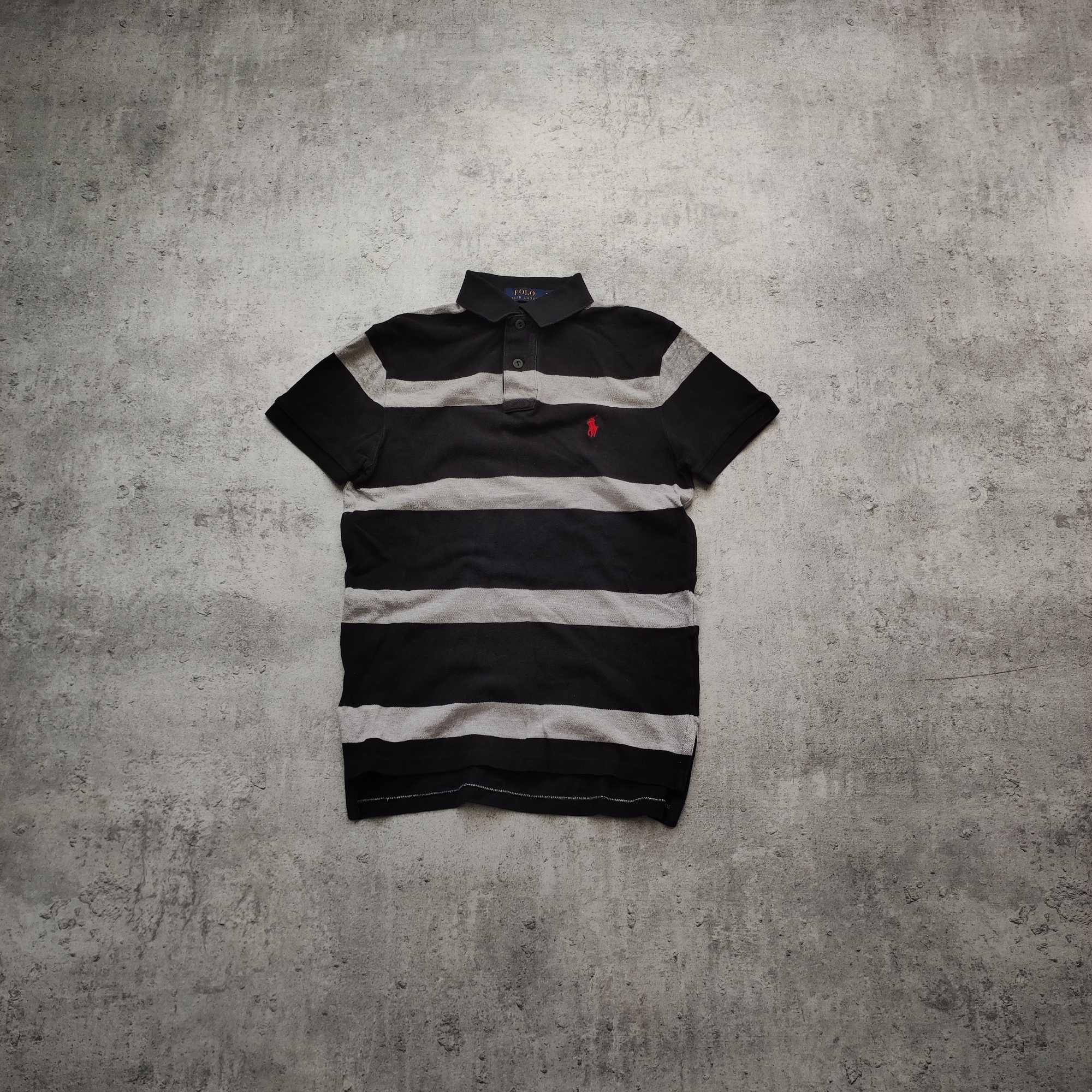 MĘSKA Koszulka Polo Kołnierzyk Paski PREMIUM Polo Ralph Lauren Haft