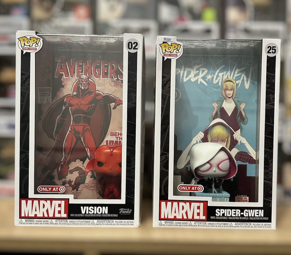 Funko Pop Cover Marvel Spider-Gwen Vision Паук Гвен Вижен Мстители