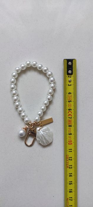 Dwa Breloki Ozdoby Perełki do Torebki Pasuje do Longchamp