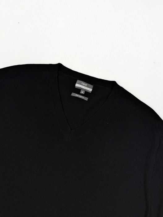 Next czarny sweter 100% wełna merynosa merino M