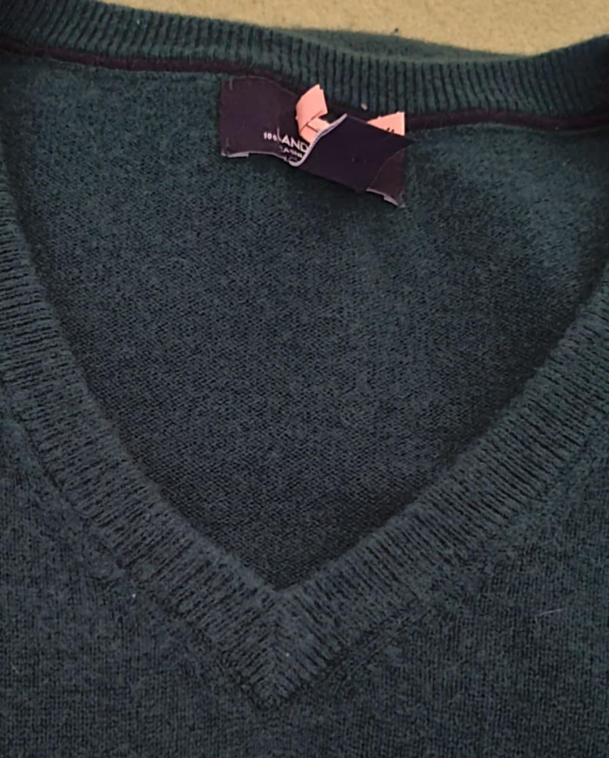 Sweter męski z kaszmiru zielony