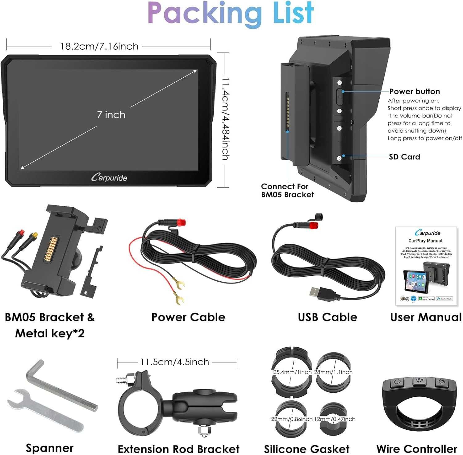 Carpuride W702S - Android Auto e Apple Carplay