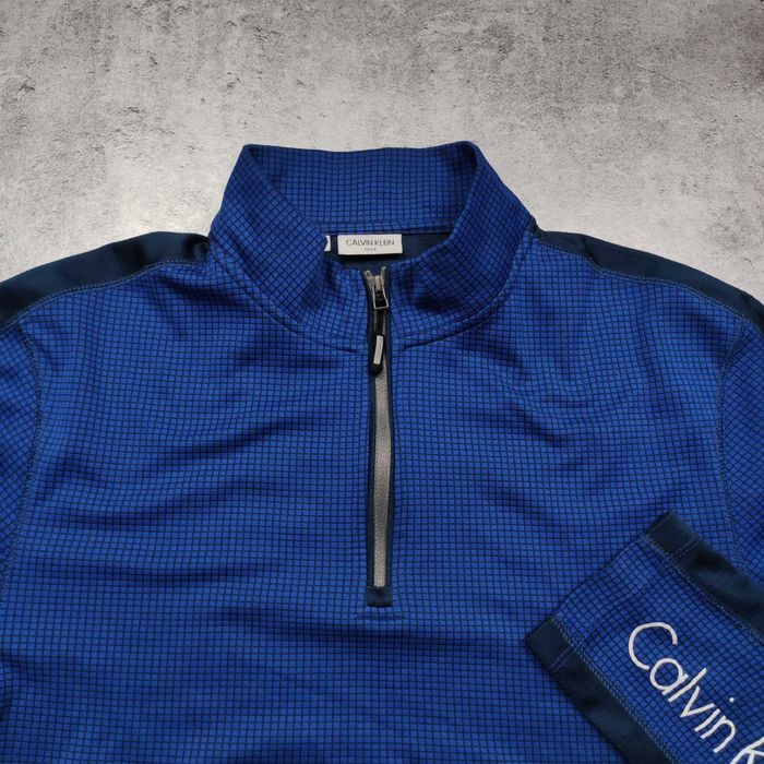 MĘSKA Granatowa Bluza Sportowa Suwak GYM Active CK Calvin Klein Golf