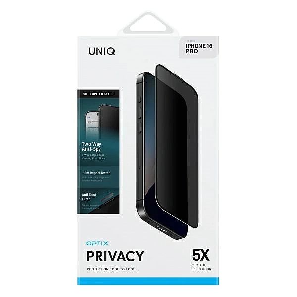 Szkło hartowane UNIQ Optix Privacy z aplikatorem prywatyzujące na iPho