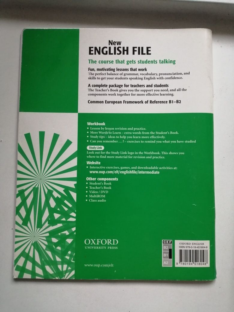 New English File Intermediate student's book, workbook, cd