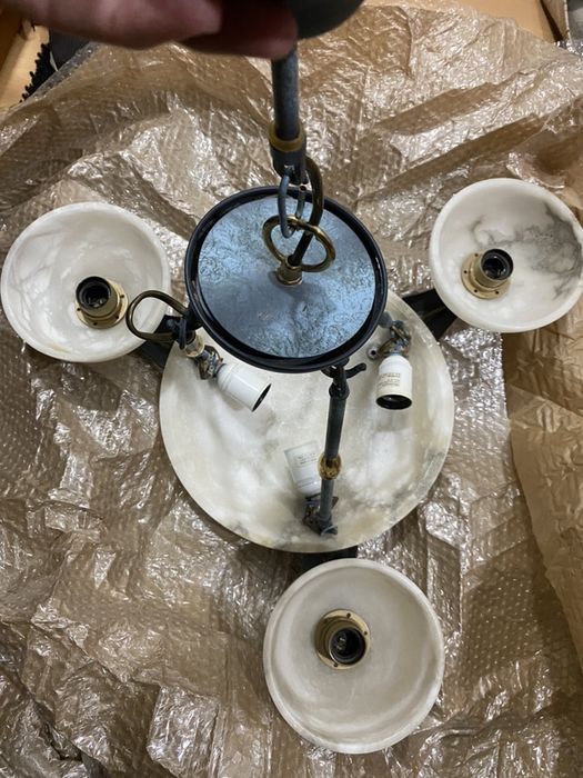 Candeeiro teto alabastro - bx preco