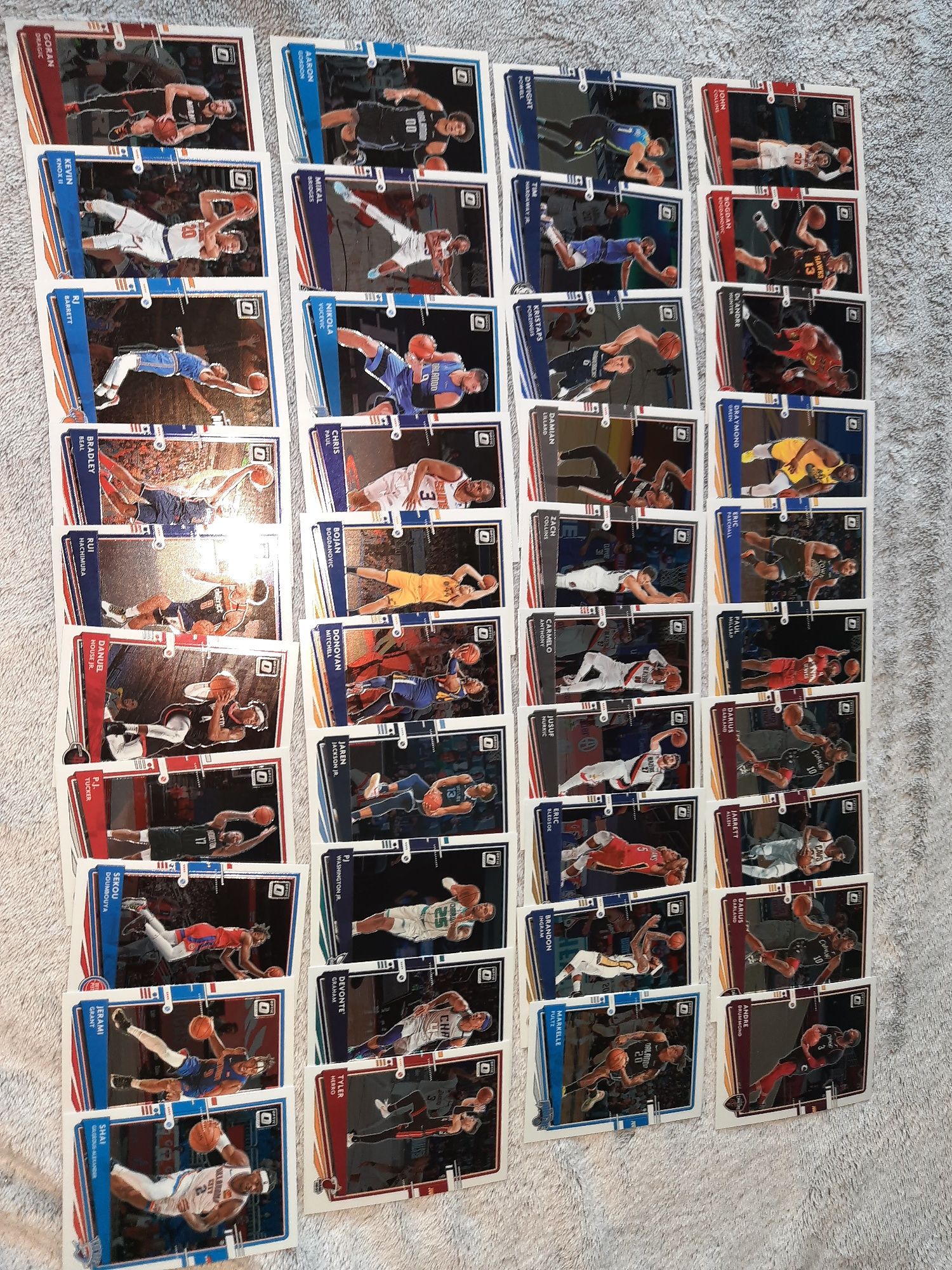 47 szt karty panini nba optic