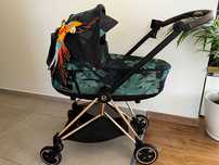 WÓZEK CYBEX MIOS Birds Of Paradise Gold Rose  zestaw dużo dodatków