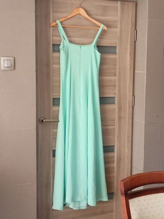 lniana sukienka bez rękawów vintage retro 90s