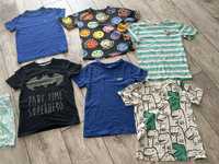 Koszulki t-shirty na LATO Ralph Lauren 122-128 chłopięce h&m spodenki