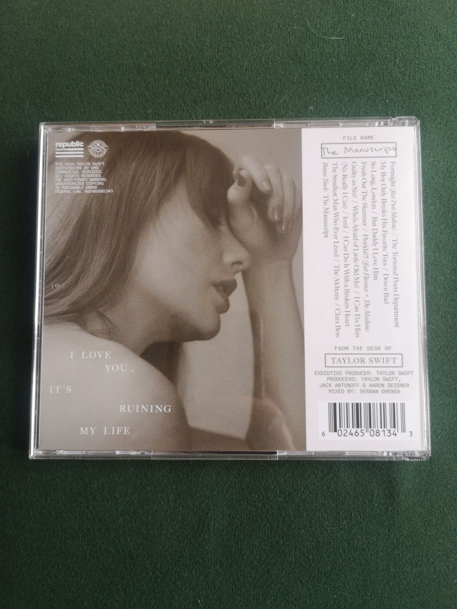 Taylor Swift The tortured poets department cd