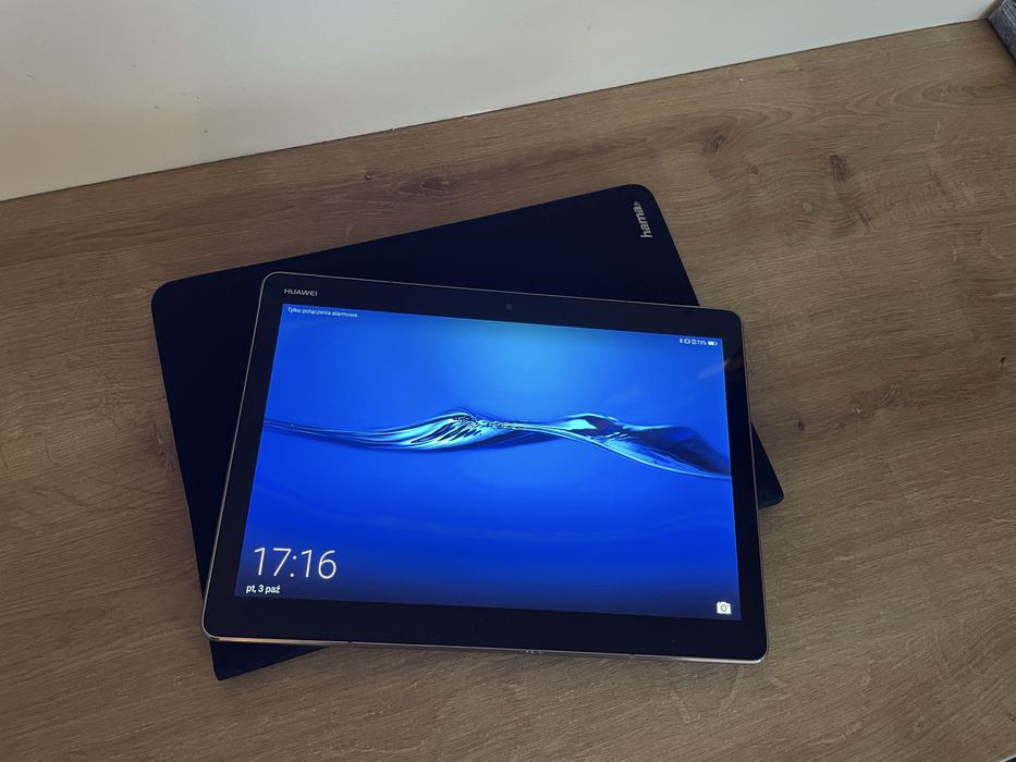 Tablet Huawei MedaPad M3 Lite 10 z etui HAMA i stojakiem - super stan