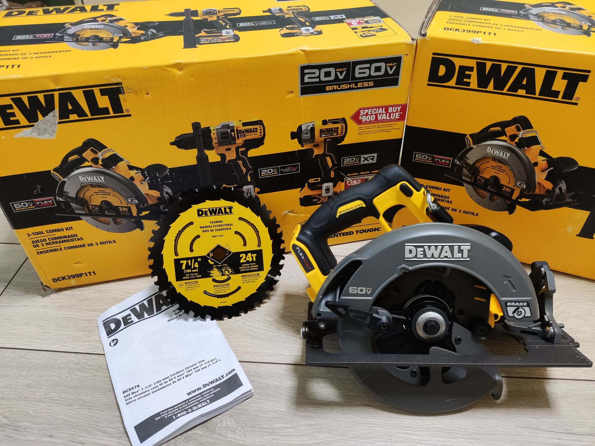 НОВИНКА!Пила дискова акумуляторна безщіткова DeWALT DCS578 Flexvolt