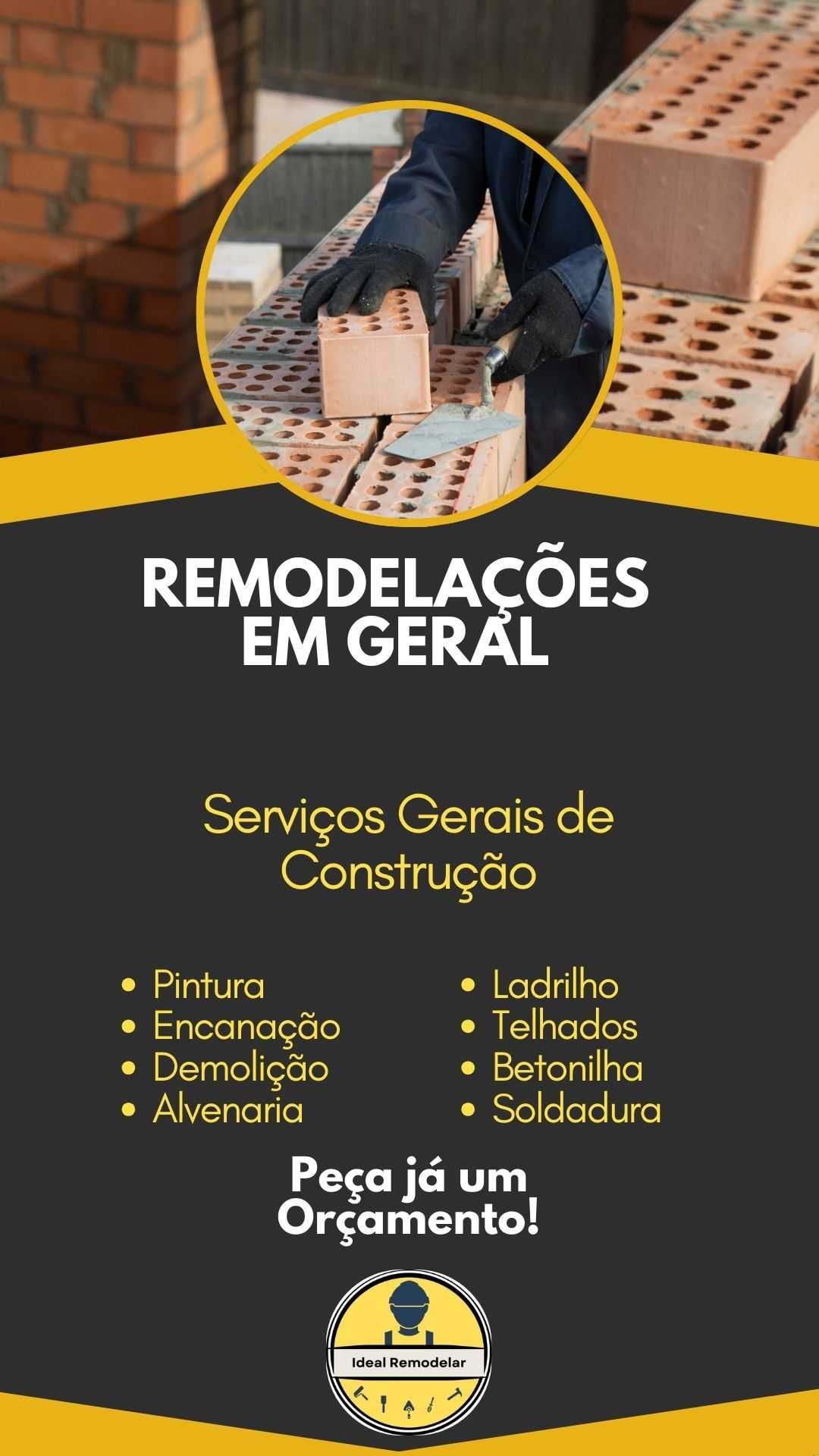 Serviços de remodelação em geral - tudo para sua obra.
