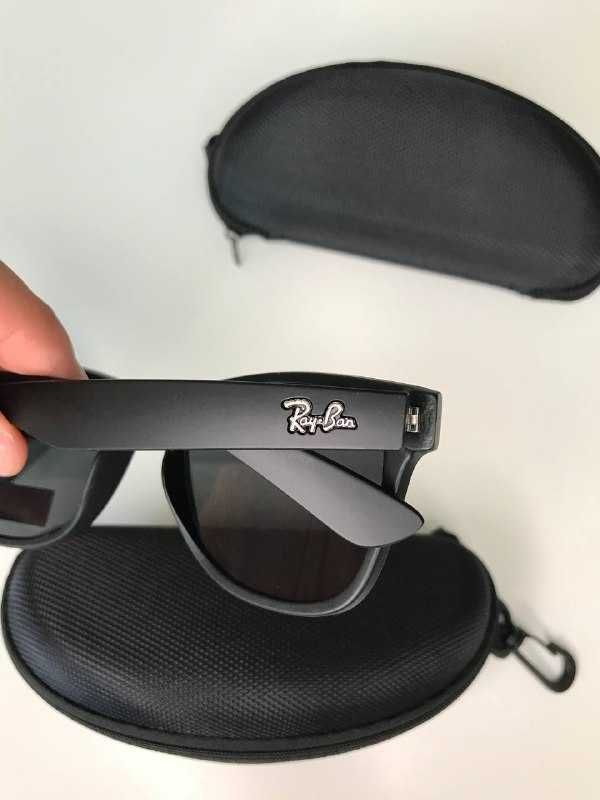Сонцезахисні окуляри Ray Ban Wayfarer чорні Чоловічі Очки Рей Бен Черн
