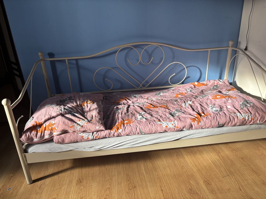 Metalowe lozko dla dziewczynki 90x200