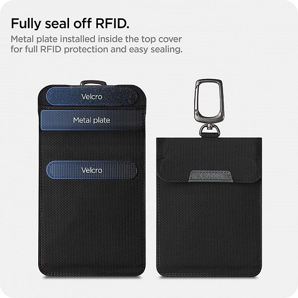 Etui Klatka Faradaya Spigen Pouch Keyless RFID Signal Blocker Black