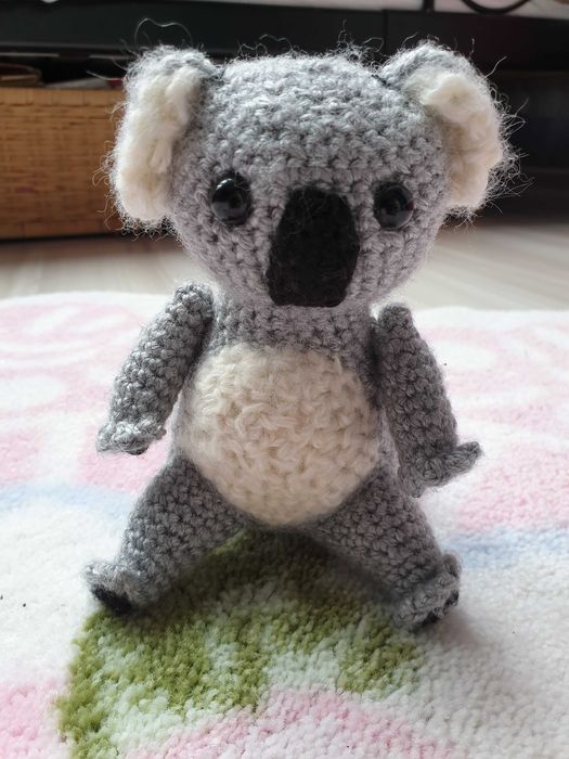 Koala - urocza maskotka na szydełku, przytulanka dla dziecka