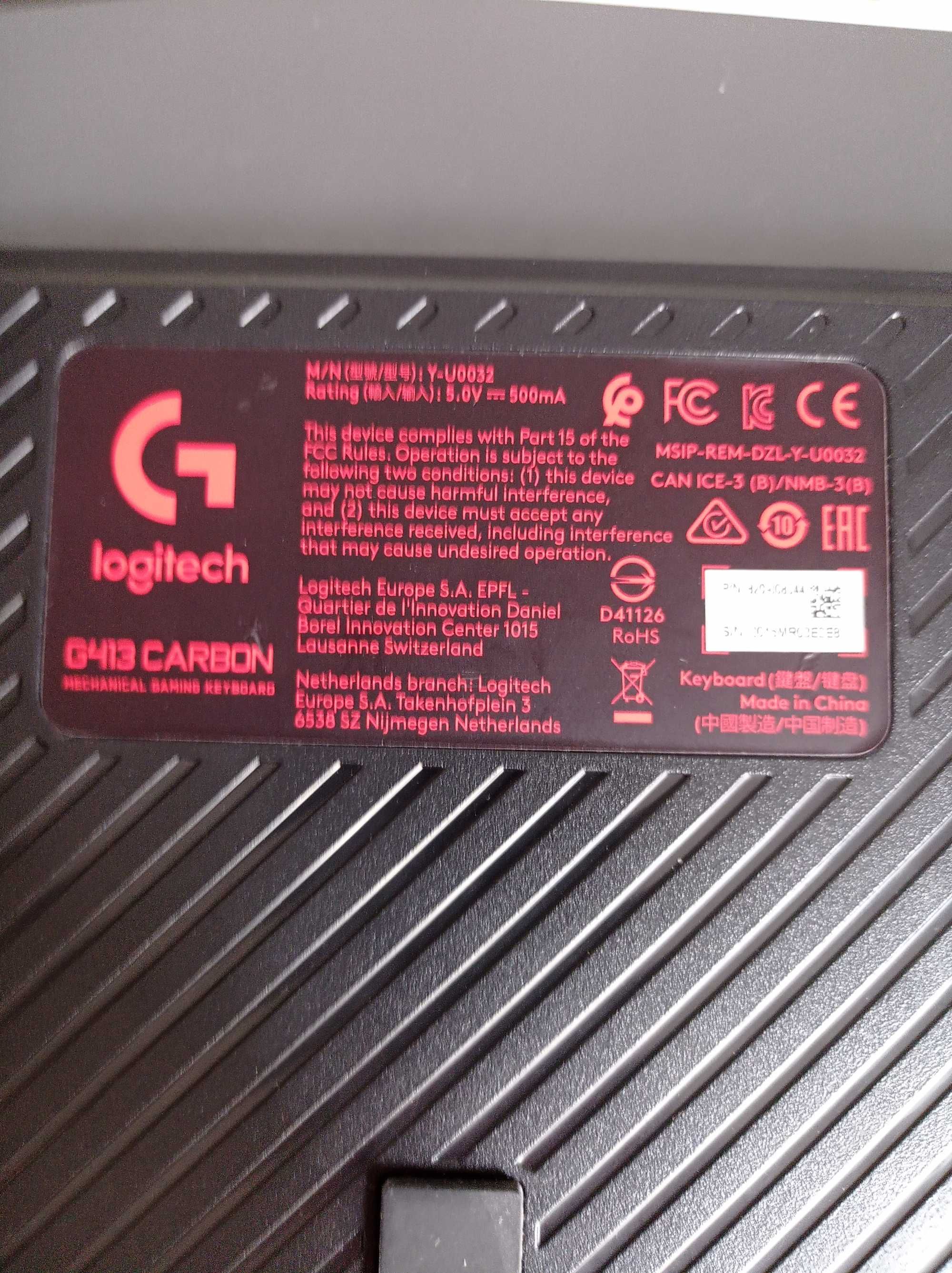 Klawiatura gamingowa Logitech G413