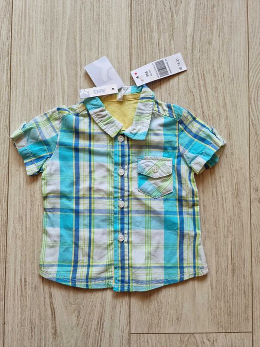 Ubranka niemowlęce koszula dla chłopca na lato 62 baby shirt for a boy