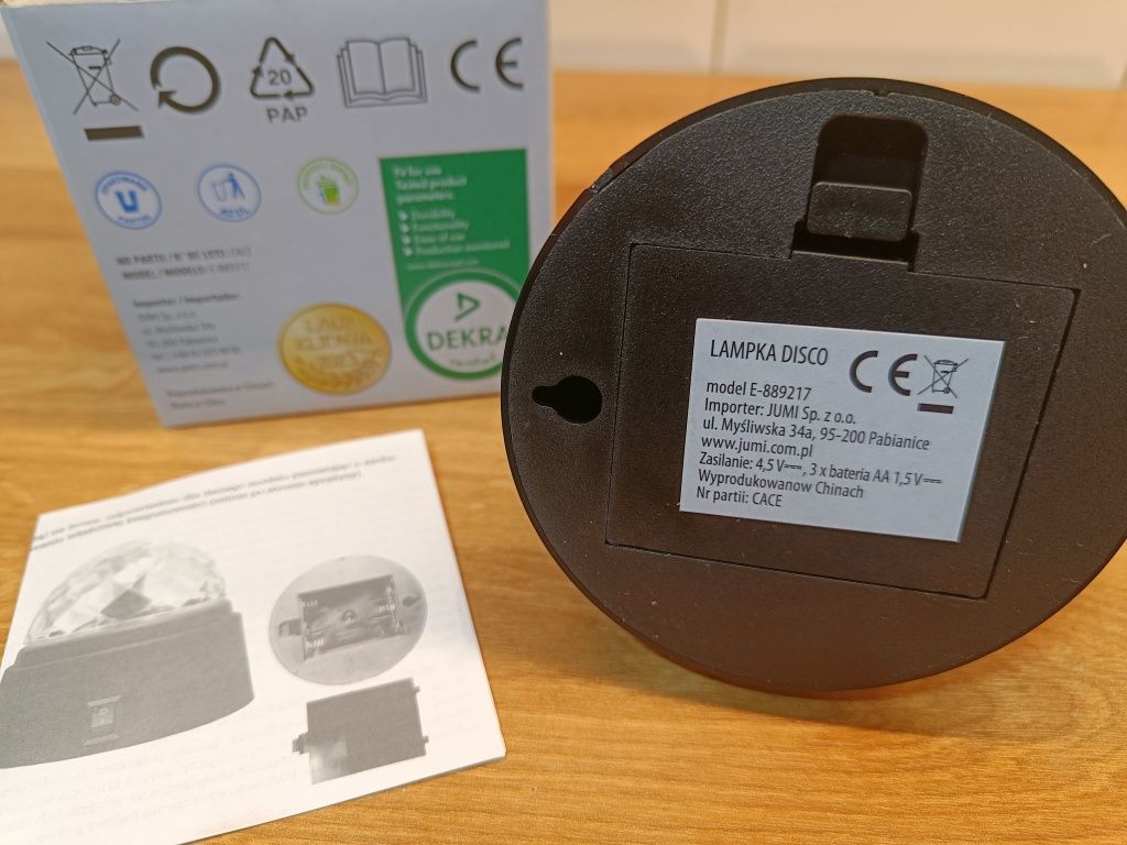 Lampka disco Lethe kula lustrzana