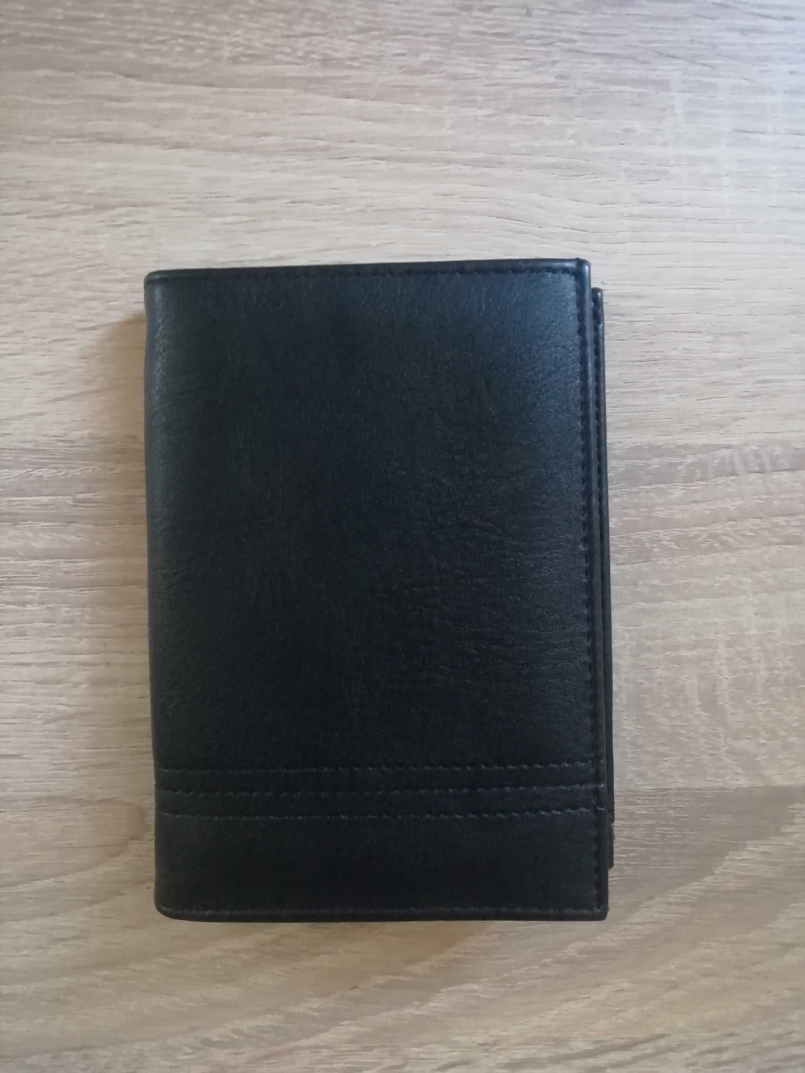 Duży portfel, piękny i elegancki, czarny, nowy, tanio