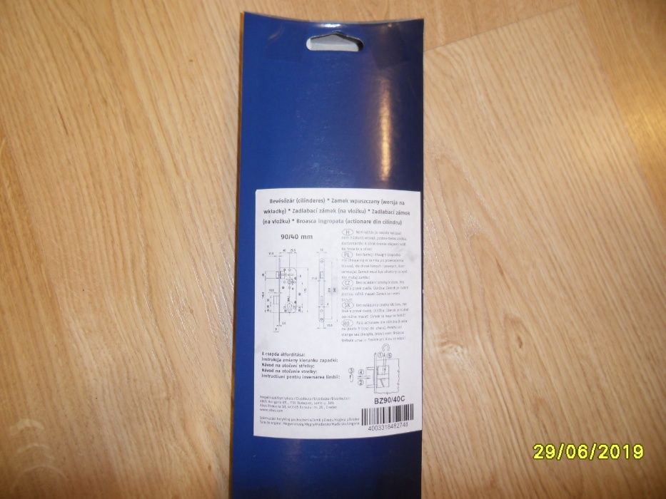 Zamek wpuszczany ABUS BZ90/40C