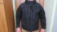 Куртка осіння чорна, джинсова з липучками чоловіча. Розмір 48-50