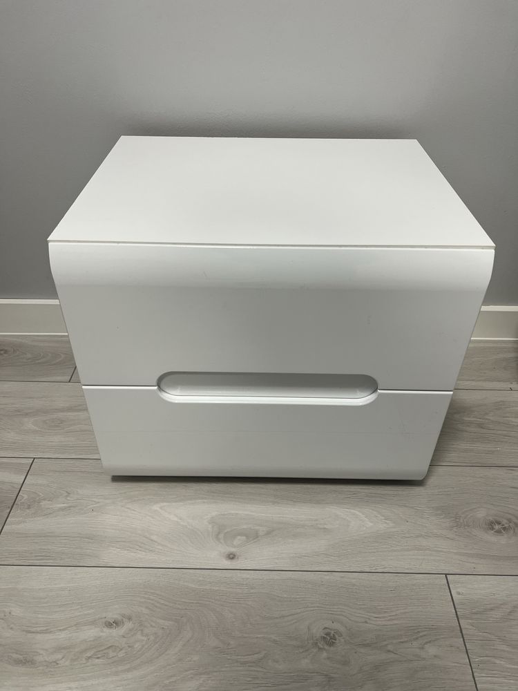 Szafka nocna Azteka black red white 50 x 43 x 41 biała