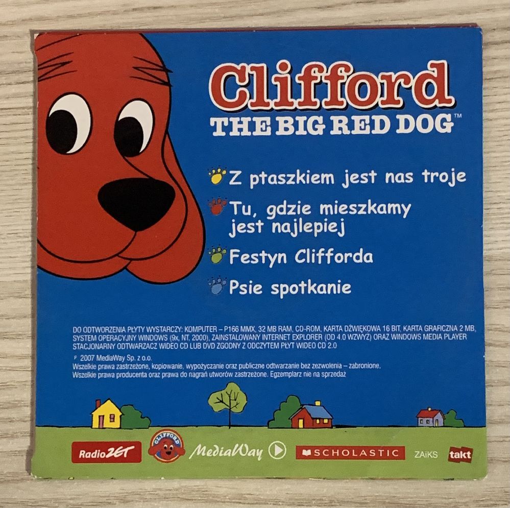 4 Bajki DVD Clifford The Big Red Dog na 1 płytce