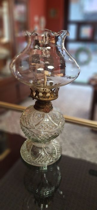 Lampa naftowa szkło i kryształ