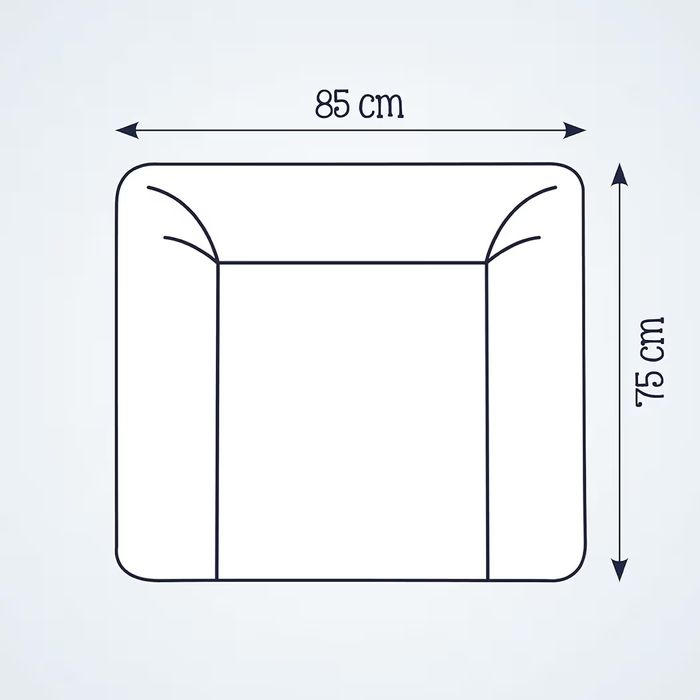 Mata do przewijania Softy 85 x 75 cm – podkładka do przewijania – wodo