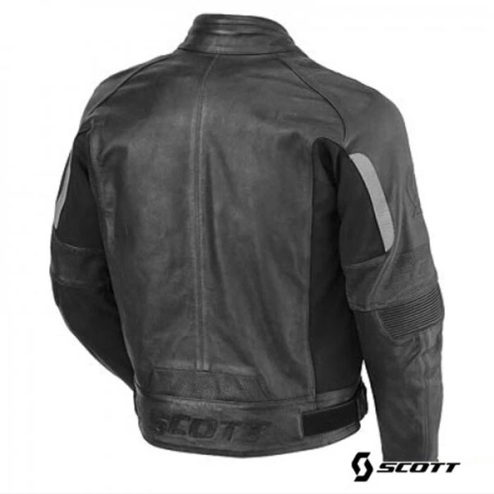 SCOTT. Класна шкіряна мотокуртка, повний комплект захисту! XL розмір