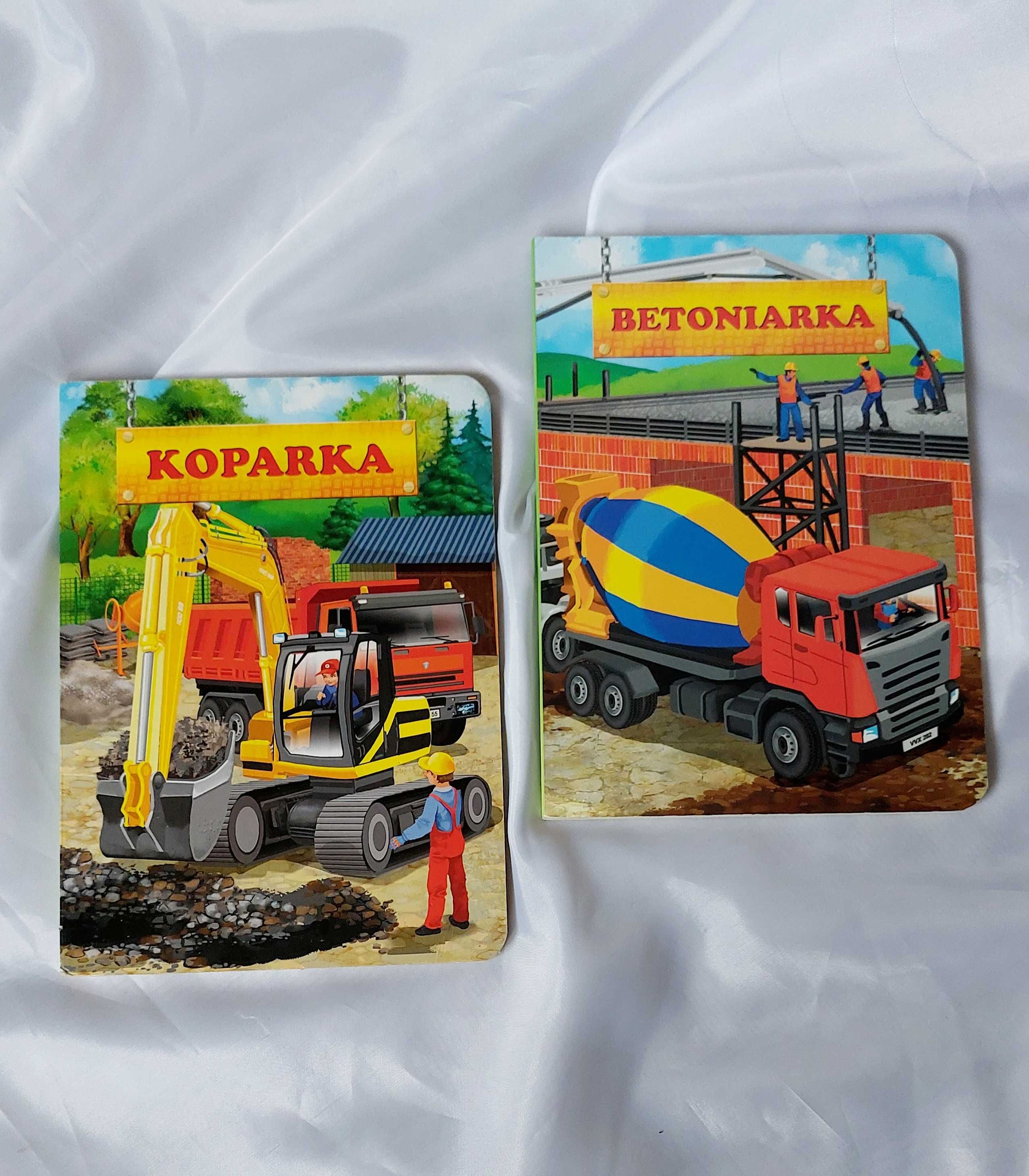 Ksiazka Betoniarka Koparka sztywne karty dla chlopca maszyny budowlane