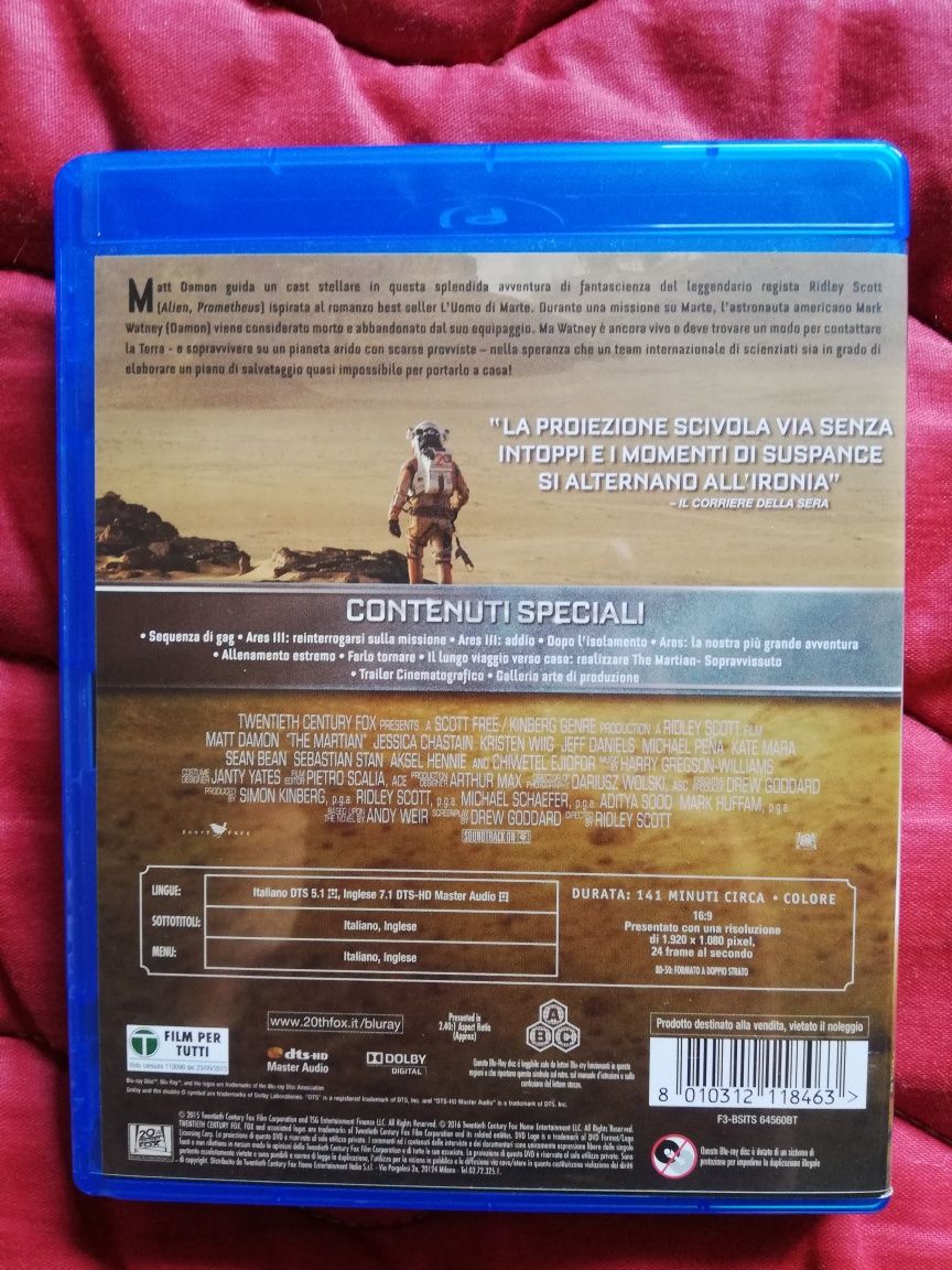 Blu ray 3D + Blu ray do filme "The Martian" (portes grátis)