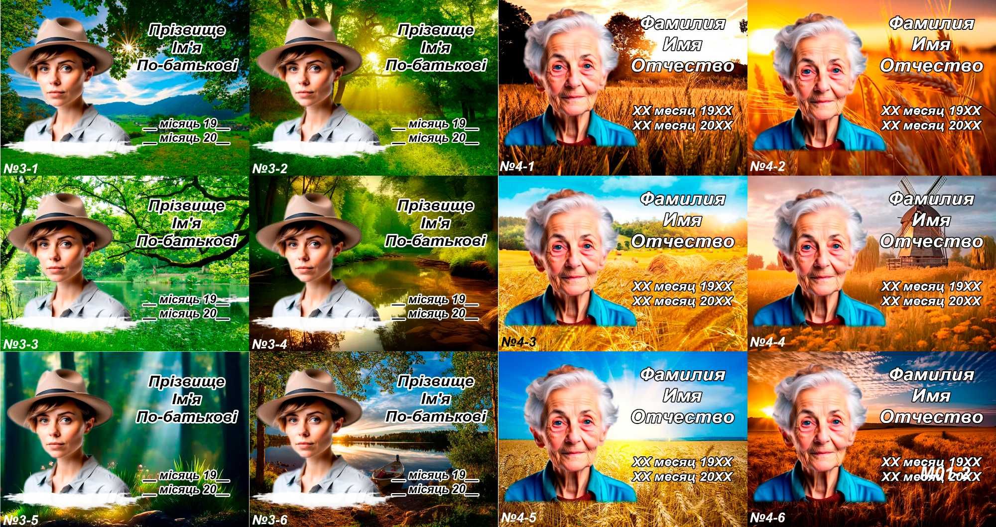 Ритуальные траурные таблички на крест Ритуальні таблички на замовлення