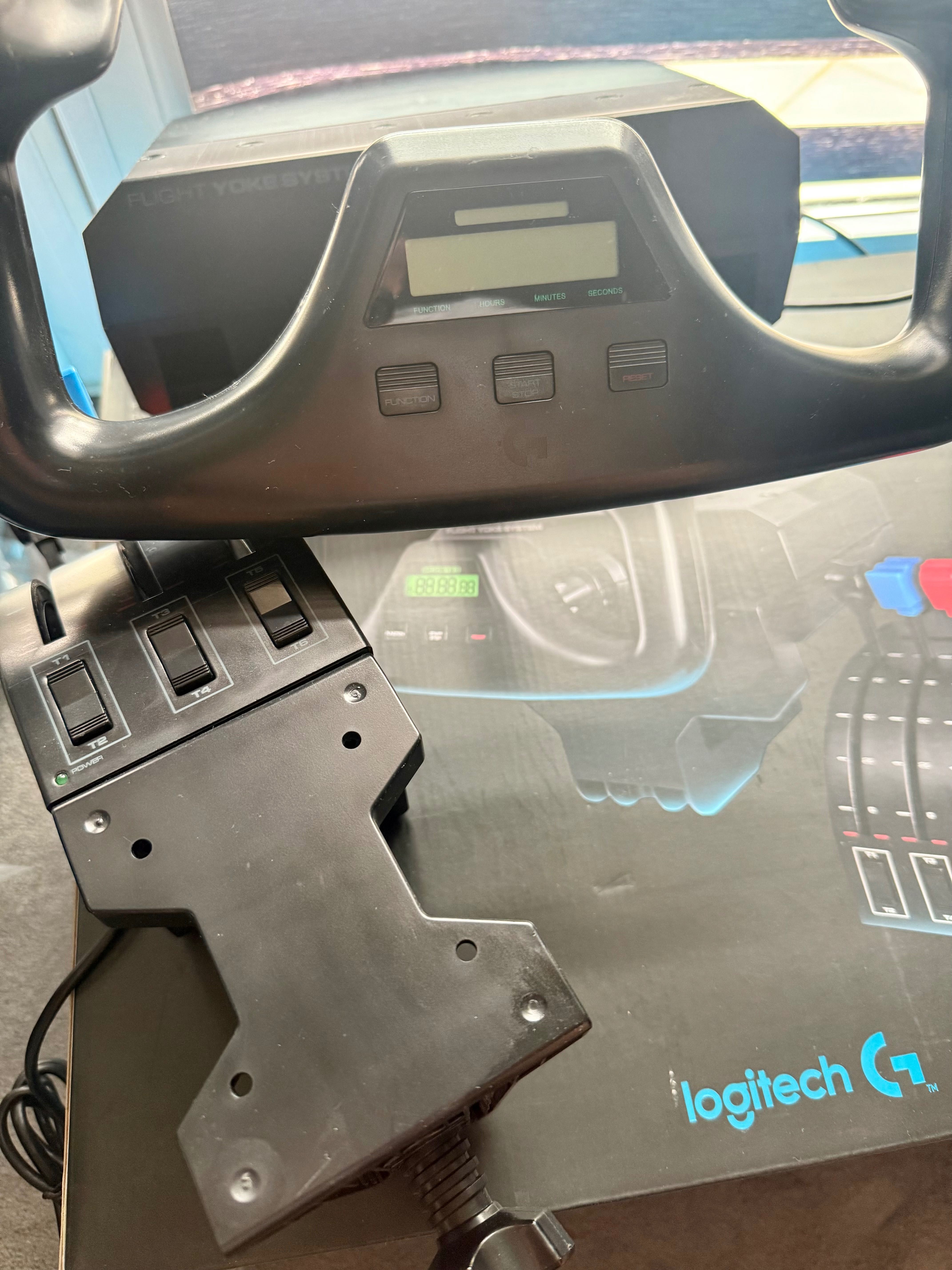 Logitech Flight Yoke System zestaw wolant przepustnica do MS Simulator