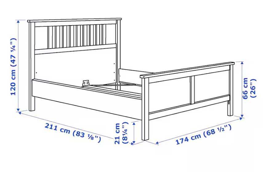 Łóżko Ikea Hemnes  czarne 160 x 200