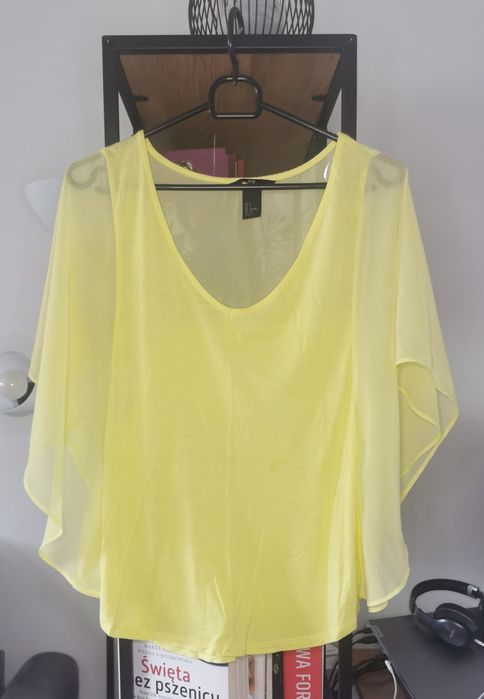 Żółta Bluzka ozdobna z H&M S