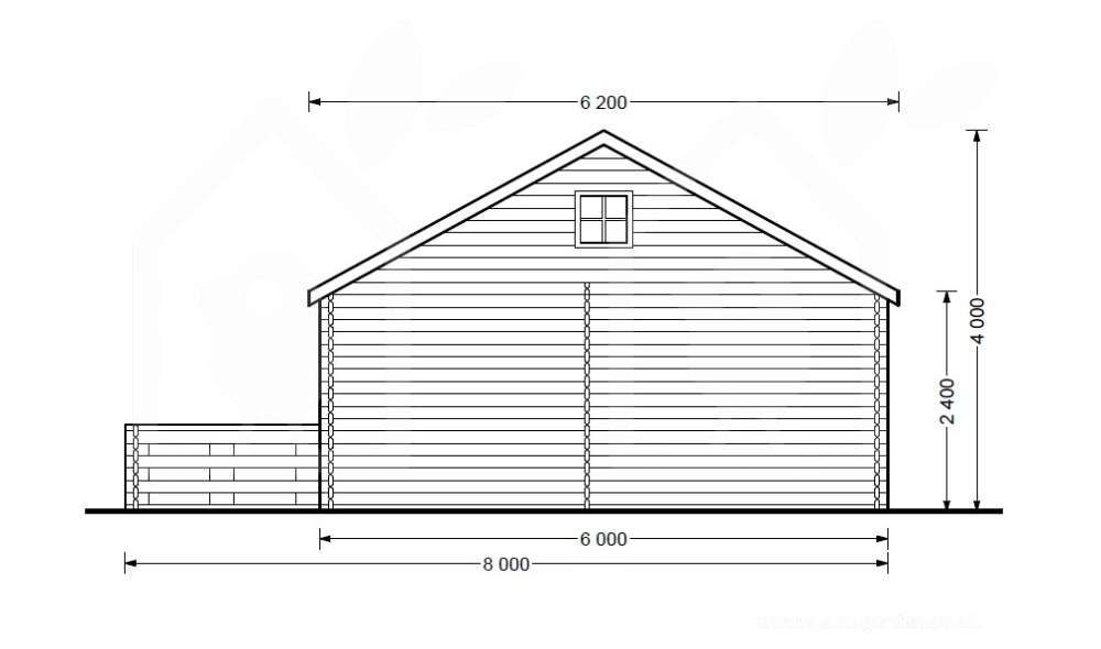 Casa de Madeira - Cabana de 47,3m2 (33m2+14,3m2)