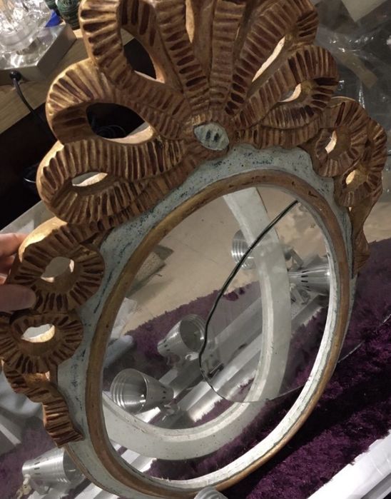 Moldura antiguidade espelho retrato quadro