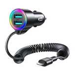 Ładowarka Samochodowa Joyroom Jr-Cl25 2Xusb Lightning Do Iphone Czarna