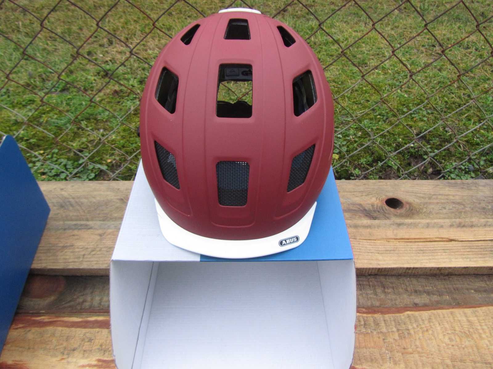 Kask Rowerowy Abus Hyban Marsala Red 58 - 63 L " Led