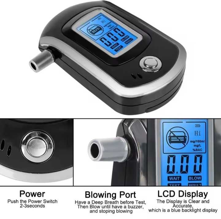 Mini ręczny alkomat cyfrowy ekran LCD