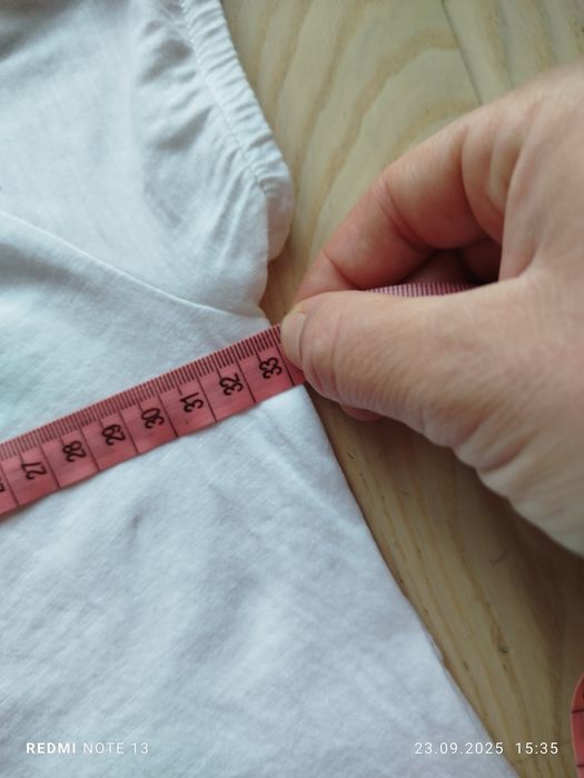 Śliczna bawełniana biała bluzka koszulka z krótkim rękawem hiszpanka H